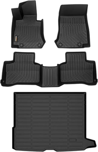 Miniatura 73 de Alfombrillas de TPE para Toyota Highlander 2014-2019 7 y 8 asientos, protección para todo tipo de clima, forros de piso de automóvil resistentes