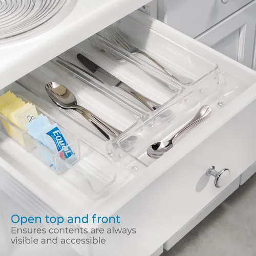 Miniatura 3 de iDesign Organizador de paquetes de plástico para cocina, contenedores de almacenamiento para azúcar, sal, pimienta, edulcorantes, bolsas de té