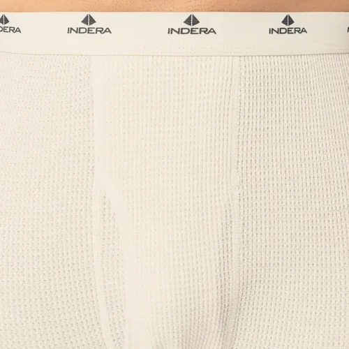 Miniatura 4 de Indera - Pantalón térmico de algodón pesado para hombre con punto de panal Johns de largo