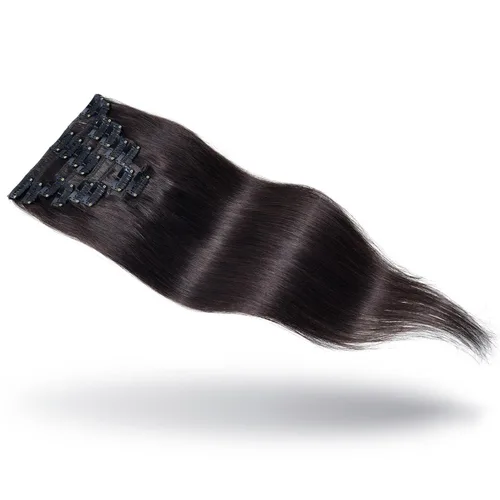 Miniatura 2 de Rosebud - Extensiones de cabello humano remy con clip, 8 unidades, 18 clips de 14 - 22 pulgadas