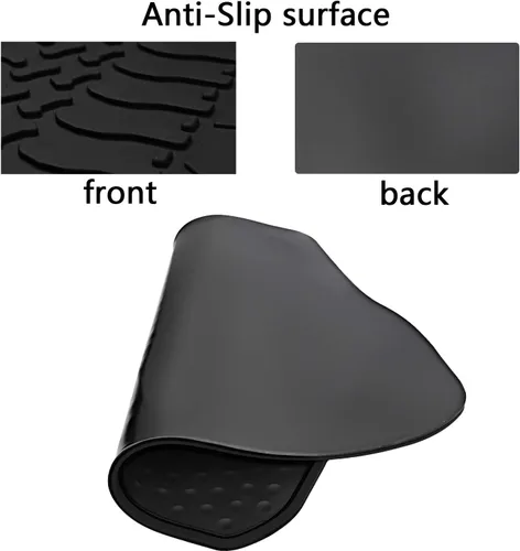 Miniatura 4 de Alfombrilla de suelo de coche para Jeep Cherokee 2014-2023 (No para Grand Cherokee) Forros de goma de ajuste personalizado para automóvil, Negro