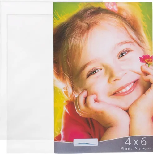 (100 Count) Display Zone 4x6 Photograph Sleeves - Crystal Clear Penny Sleeves for Pictures, Prints and Postcards - Soft Plastic Photo Protector