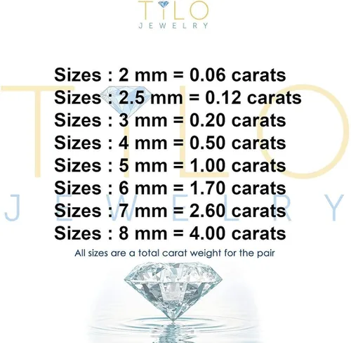 Miniatura 8 de Aretes de oro blanco 14k solitario con cubic y zirconia, con tapas seguras