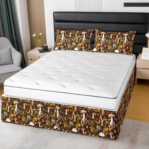 Miniatura 11 de Falda de cama con estampado azteca, tamaño individual, falda de cama de retazos geométricos abstractos para niños, niñas, adultos, decoración