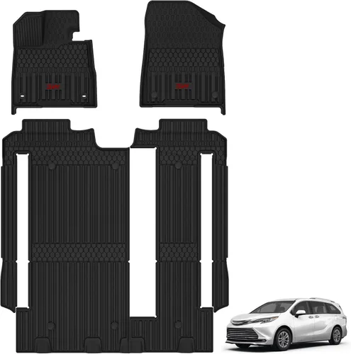 Miniatura 18 de 3W Alfombrilla de carga personalizada para Toyota Sienna 2021-2026, alfombrilla de maletero TPE para Sienna 7 asientos y 8 asientos, accesorios
