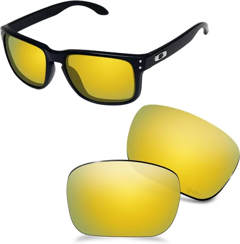 Lentes de repuesto ANSI Z87.1 para gafas de sol Oakley Holbrook XL OO9417 Dorado (Pure Gold)