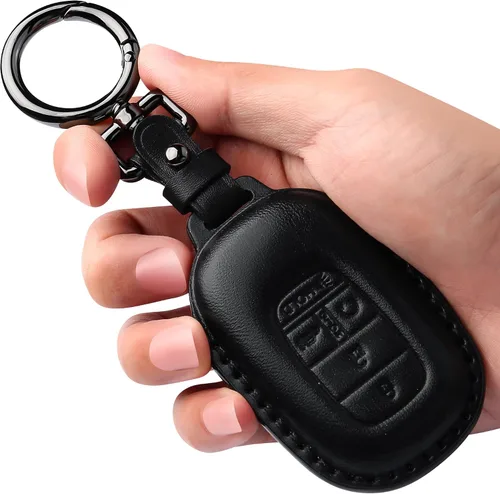 Tukellen Funda de cuero para llavero Honda, con llavero compatible con Passport Accord Civic HR-V CR-V Pilot 2022, 2023, 2024, 2025, 2026, llave