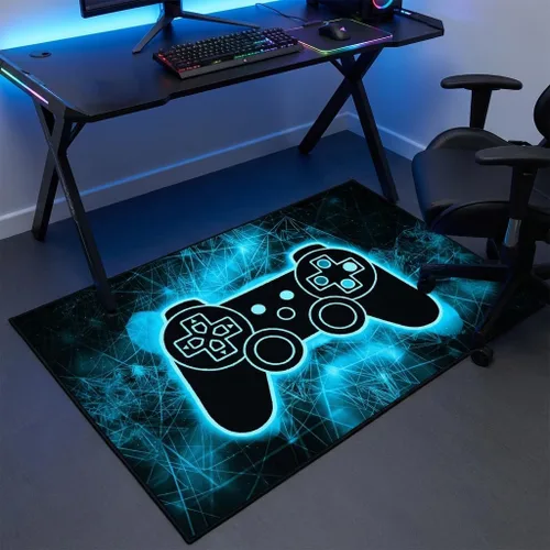 Miniatura 32 de BATATADOCE Alfombras de videojuegos para dormitorio de niños, alfombras para sala de juegos, decoración de juegos para niños, alfombra de área