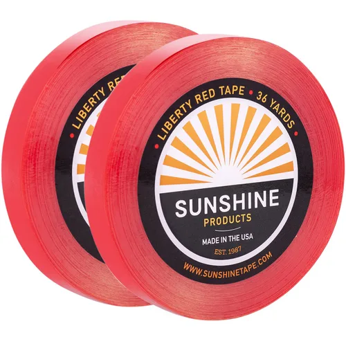 Miniatura 27 de Sunshine Tape Paquete de 3 rollos de cinta adhesiva para peluca, 3/4 pulgadas x 36 yardas, doble cara, grado médico, cinta de tupé y peluca