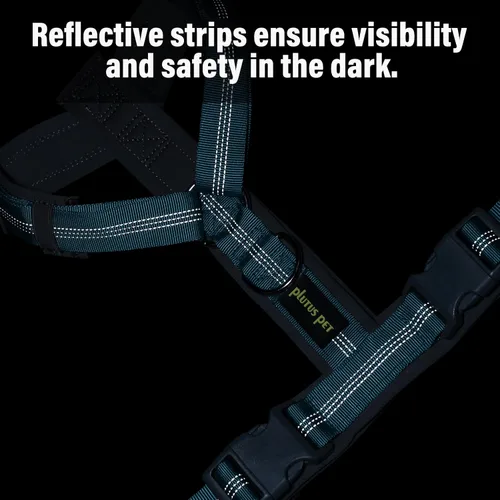 Miniatura 22 de Arnés para perro Plutus Pet sin tirón, arnés ajustable de nylon con acolchado suave, arnés para perro reflectante y resistente para perros pequeños