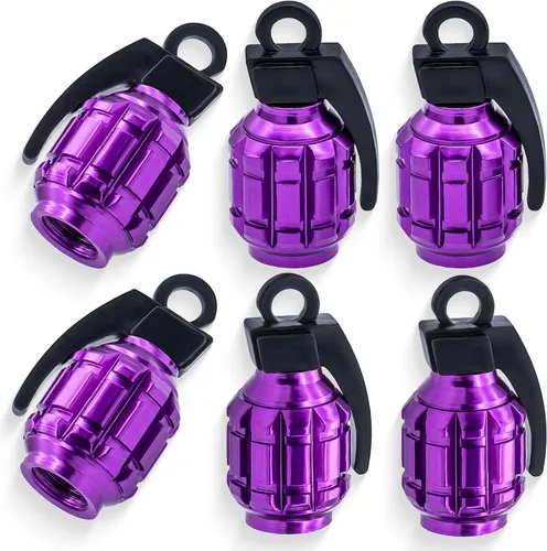 Miniatura 69 de 4 piezas tapas de vástago de válvula de neumático estilo bola 8, cubiertas universales de vástago de válvula de neumático con núcleo de cobre a
