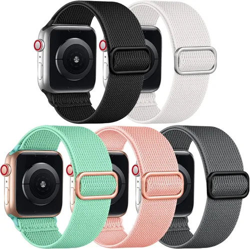 Miniatura 19 de Adorve Correa elástica compatible con Apple Watch Bands Ultra 3/2/1 de 49 mm, 46 mm, 45 mm, 44 mm, 42 mm, 41 mm, 40 mm, 38 mm, para hombres