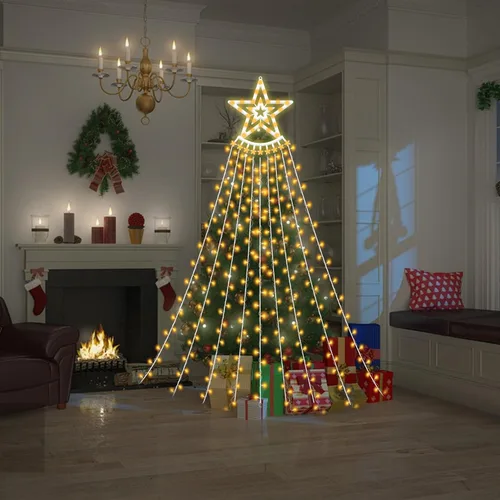 Miniatura 7 de VTZNOJ 350 LED Guirnalda de luces de estrella para decoración de Navidad, impermeables, luces de cascada estrelladas con 8 modos de luz, control