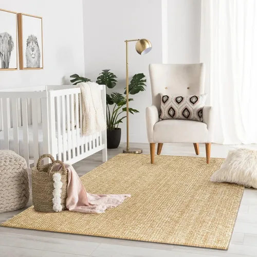 Miniatura 56 de LEEVAN - Alfombras lavables para cocina de 3 x 5 pies, alfombra de color crema para dormitorio, alfombra de algodón tejida para entrada, alfombra