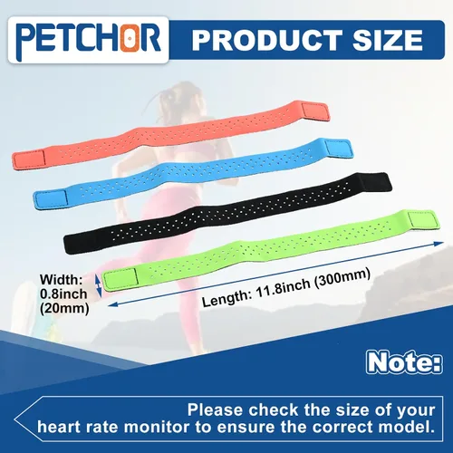 Miniatura 2 de 4 correas de repuesto para monitor de frecuencia cardíaca, correas suaves ajustables compatibles con OTF, Orange Theory Fitness, sensor