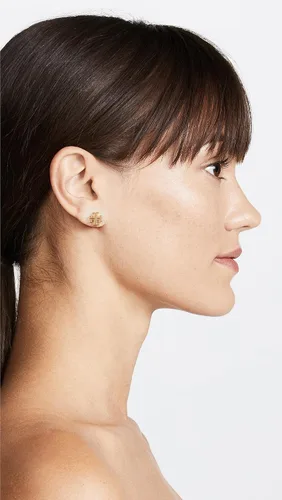 Miniatura 3 de Tory Burch Pendientes de tuerca con logotipo para mujer Metal No aplicable