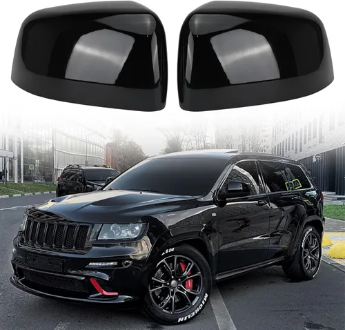 Cubierta de espejo de reemplazo directo en negro brillante para Jeep Grand Cherokee 2011-2021 y Dodge Durango 2011-2025, reemplazo directo de