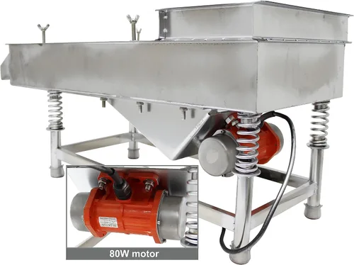 Miniatura 3 de TECHTONGDA Máquina de tamiz lineal eléctrica de tamiz vibratorio recto Máquina de tamiz de acero inoxidable de una capa un motor 0.020 in