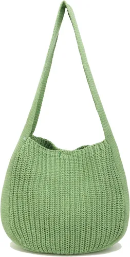 Miniatura 49 de ENBEI Bolsos de hombro para mujer Bolsos de ganchillo Bolso de punto grande Bolso de mano estético para la escuela lindo Bolsas de mano Bolsa