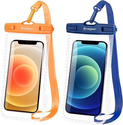 Miniatura 16 de Rynapac Funda impermeable para teléfono [hasta 8.5 pulgadas], paquete de 2, funda impermeable IPX8 con cordón para iPhone 17, 16, 15 Pro Max