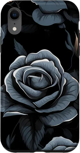Miniatura 25 de Black Rose Floral Flower Case for iPhone 16