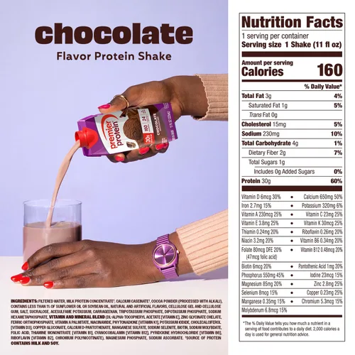 Miniatura 2 de Premier Protein - Batido de proteína sabor a chocolate, 30 gramos de proteína, sin azúcar añadida, 24 vitaminas y minerales para apoyar la salud