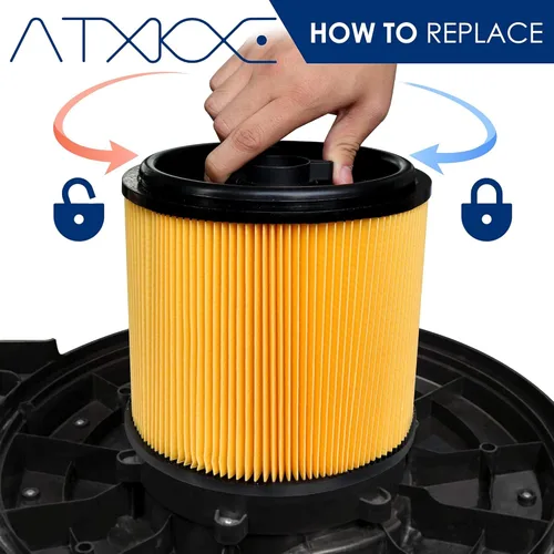 Miniatura 3 de ATXKXE VCFS Filtro de reemplazo para filtro y retenedor de cartucho estándar de Vacmaster, paquete de 2