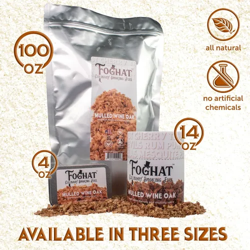 Miniatura 2 de Foghat Cocktail Smoker Virutas de madera – Virutas de roble de vino caliente de 4 onzas para ahumador, whisky y bebida, chips de madera natural