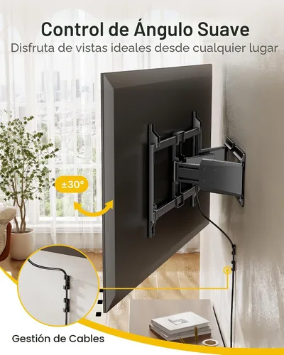 Miniatura 5 de monTEK Soporte de pared para TV ultradelgado de alta resistencia para televisores de 37 a 90 pulgadas de hasta 185 libras, soporte de pared