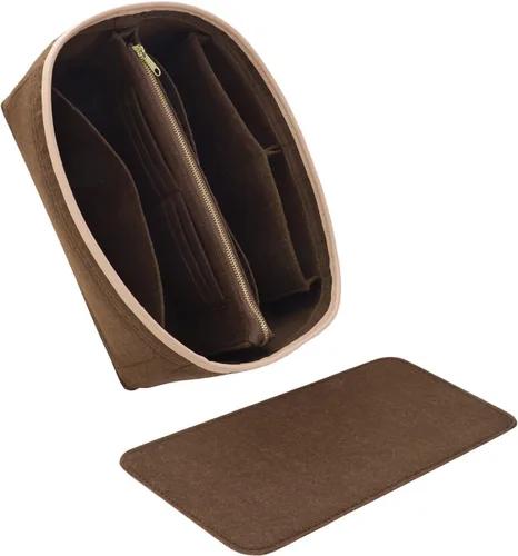 Organizador de bolsos y modelador de base para Speedy 30 & Neverfull mm, organizador de bolsas de fieltro para bolsos con cremallera de metal bolsa