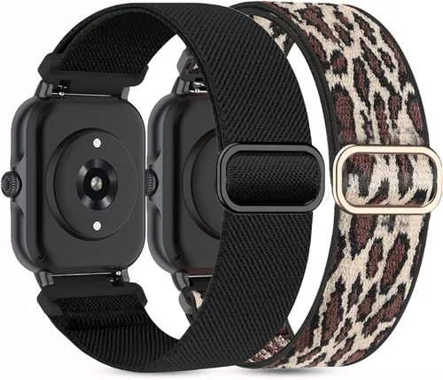 Miniatura 15 de Paquete de 2 correas elásticas de nailon compatibles con Amazfit Active 2/Active 3 Premium/Active, correas deportivas de repuesto suaves de 0.787