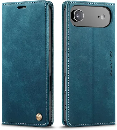 Miniatura 79 de QLTYPRI Para iPhone Air Case Wallet Con Tarjetero, Vintage PU Cuero Kickstand Cierre Magnético A Prueba De Golpes Folio Libro Funda Para IPhone 17