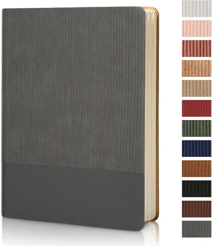 Miniatura 23 de Cuaderno con Líneas para Trabajo, Cuaderno de Notas con Rayas Universitarias 5.79"x8.27" A5 Cuero PU para Escritura Diaria 216 Páginas para Mujeres