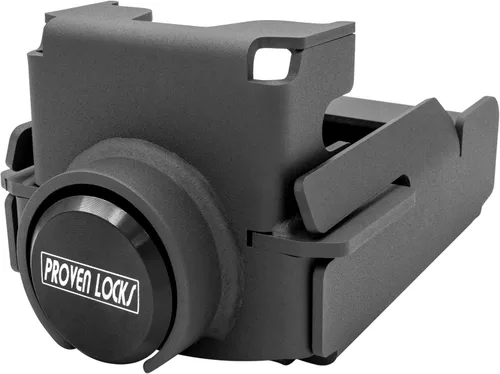 Proven Industries Modelo GRB-78 Cerradura de remolque, se adapta a acopladores de remolque Bulldog o Ram de cuello de cisne, fabricado en los Negro