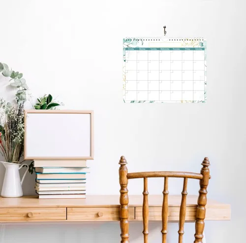 Miniatura 6 de Calendario de pared sin fecha para 2026 o cualquier año, planificador de calendario para el hogar, oficina, aula, escuela, calendario de 12 meses