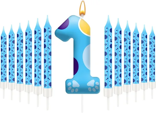 Miniatura 51 de 13 piezas de velas temáticas de coches de carreras para cumpleaños en negro y blanco con número de carrera 1 a cuadros, velas para tarta de coche