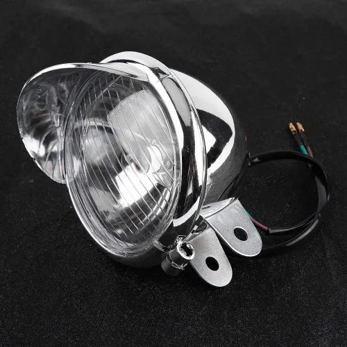 Miniatura 6 de Fydun Focos cromados para motocicleta, Supplementari Moto - DC 12V motocicleta universal antiniebla faro lámpara de faro retro instalación auxiliar