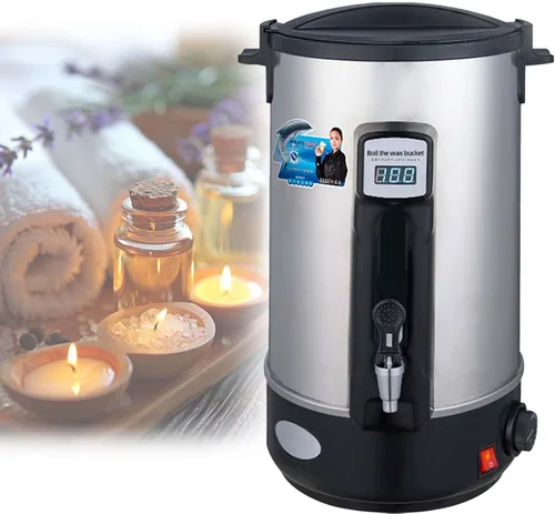 Professional Wax Melter 1500W, Electric Candle Wax Melting Pot 8–35L Stainless Steel with Digital Thermostat and Pouring Nozzle, for Soy Wax, 12L