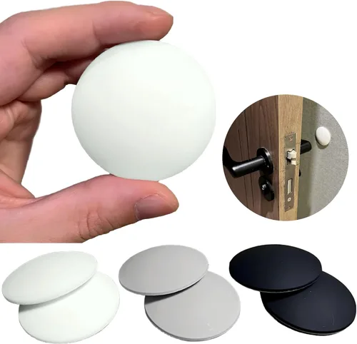Miniatura 8 de BINJO Protectores de pared para topes de puerta (paquete de 6) - Protector de pared de goma de 1.77 pulgadas para pomo de puerta, protector de pared