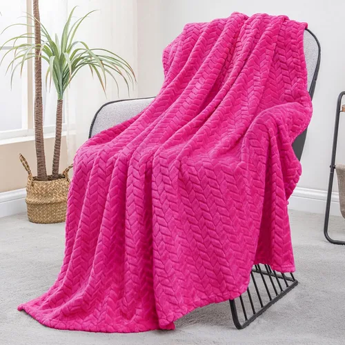 Miniatura 27 de Exclusivo Mezcla - Manta de forro polar tamaño individual para cama, 90x66 pulgadas, mantas suaves y acogedoras de franela jacquard, ligeras y Verde
