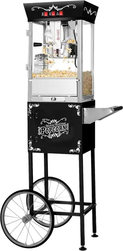 Great Northern Popcorn Black Matinee Movie - Máquina de palomitas de maíz antigua estilo barra de 8 onzas