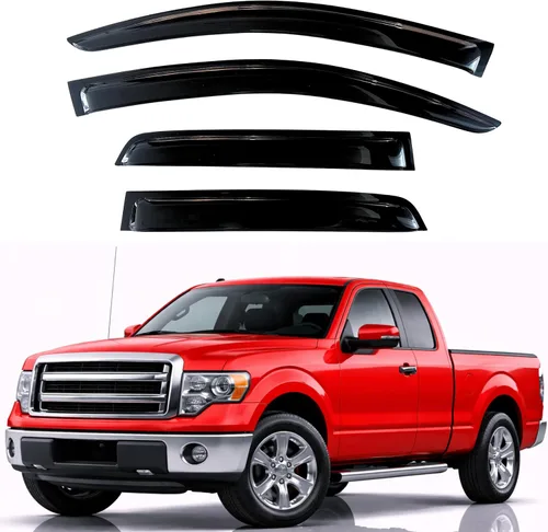 Miniatura 242 de KPY Visor de ventana compatible con Hyundai Tucson 2021-2025, 4 piezas de deflector de ventilación para ventana lateral, estilo Mugen, protector