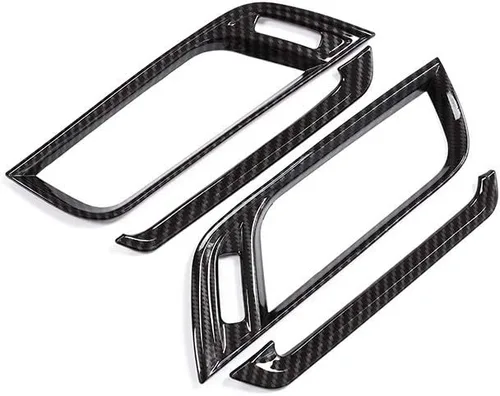 Miniatura 6 de YIWANG Cubierta de ventilación de aire acondicionado lateral cromada ABS estilo fibra de carbono 4 piezas para BMW X1 F48 2016-2019, para BMW X2 F47
