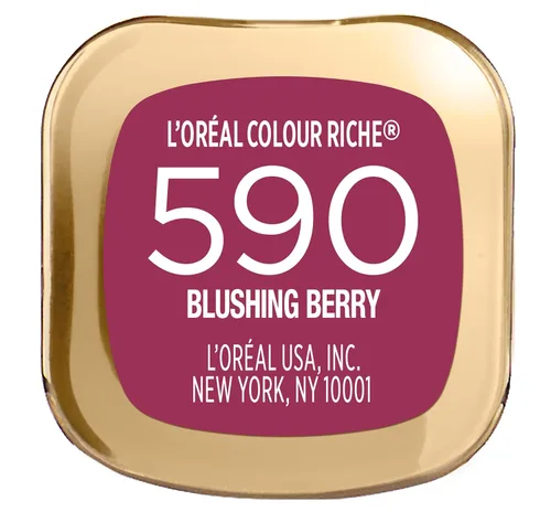 Miniatura 6 de L'Oreal Paris Colour Riche Original - Lápiz labial cremoso e hidratante satinado con aceite de argán y vitamina E, Blushing Berry, 1 unidad