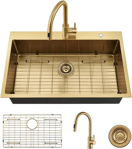 Miniatura 16 de Fregadero de barra de 15 pulgadas In-VASOYO de 15 x 20 pulgadas, fregadero de cocina pequeño de barra húmeda, fregaderos de autocaravana de acero