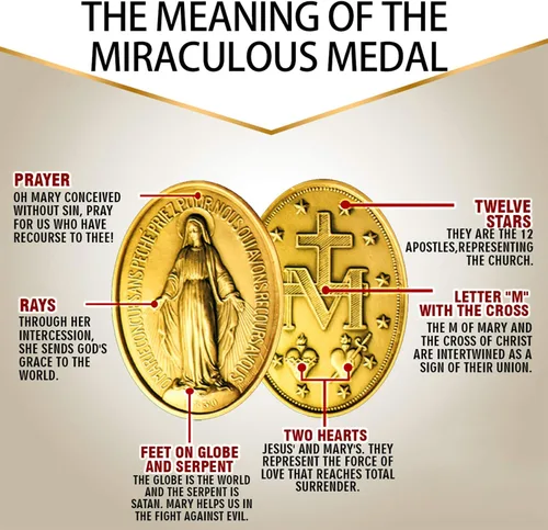Miniatura 4 de U7 - Collar y cadena de la Virgen María 22 chapado en oro de 18 quilates joyería cristiana para hombre o mujer cruz milagrosa personalizable