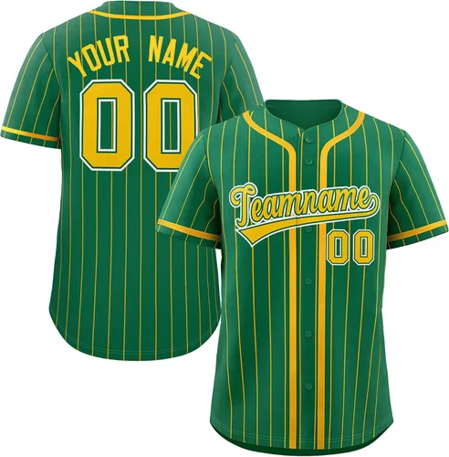 Miniatura 24 de Camiseta de béisbol de rayas finas personalizada hipster hip hop, camisetas deportivas con nombre y número del equipo personalizado para hombres
