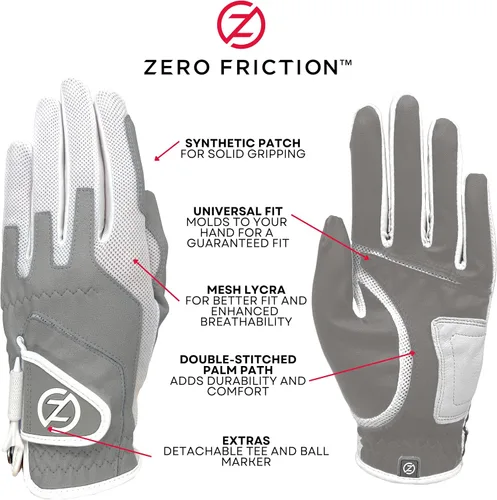 Miniatura 3 de Zero Friction - Guantes de golf sintéticos de ajuste por compresión para mujer, ajuste universal