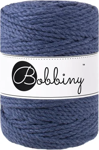 Miniatura 16 de Bobbiny Cordón de macramé XXL de 0.197 in y 3 capas (aguamarina), 108 yds/330 pies (100% algodón reciclado)