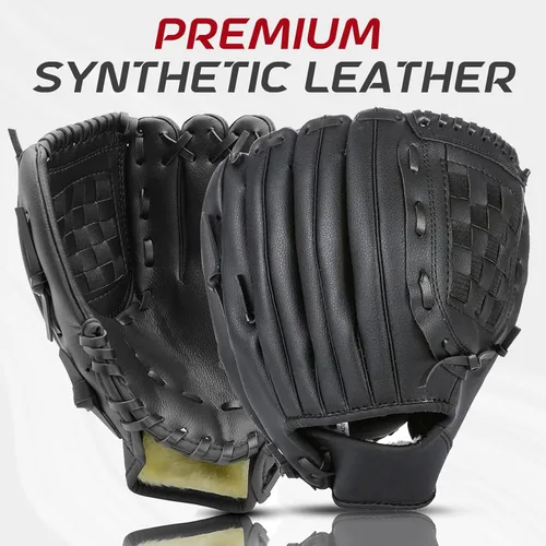 Miniatura 3 de Guantes de béisbol + juegos de pelotas, guante de sóftbol, guante de béisbol, 10.5-12.5 pulgadas para entrenamiento de jóvenes/adultos y juego